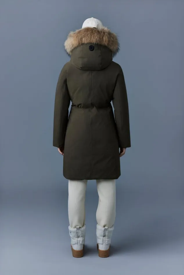 Downs and Jackets Women Mackage SHILOH 2IN1 Fitted Down Coat With Removable Bib And Natural Fur Black