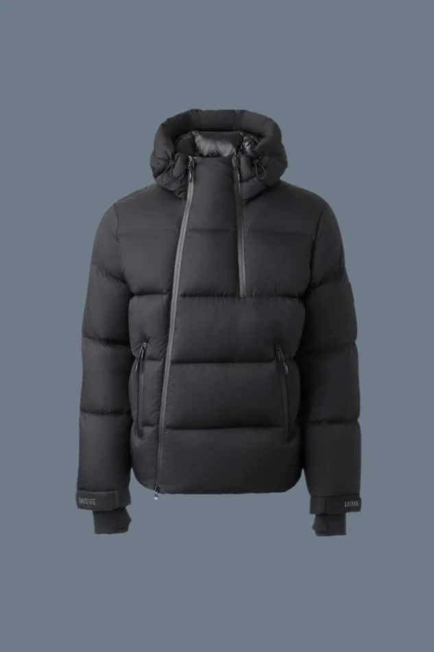 Downs and Parkas Men Mackage KENJI Down Ski Jacket With Asymmetrical Zip Closure Black