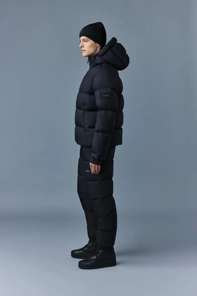 Downs and Parkas Men Mackage KENJI Down Ski Jacket With Asymmetrical Zip Closure Black Downs and Parkas Men Mackage KENJI Down Ski Jacket With Asymmetrical Zip Closure Black
