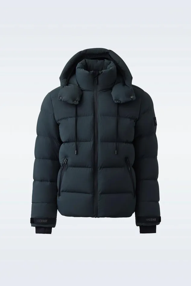 Downs and Parkas Men Mackage SAMUELSKI Medium Down Jacket With Hood Black Downs and Parkas Men Mackage SAMUELSKI Medium Down Jacket With Hood Black