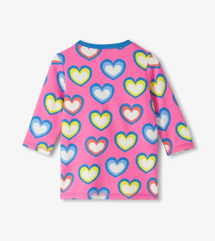 Dresses Baby and Toddler Hatley Baby and Toddler Girls Big Groovy Heart Terry Dress