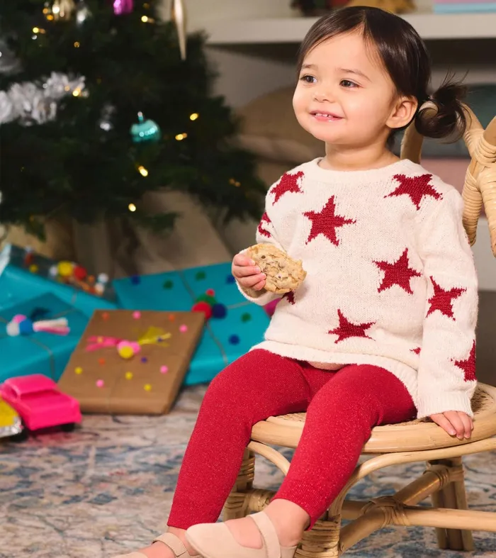 Dresses Baby and Toddler Hatley Christmas Stars Sweater Dress