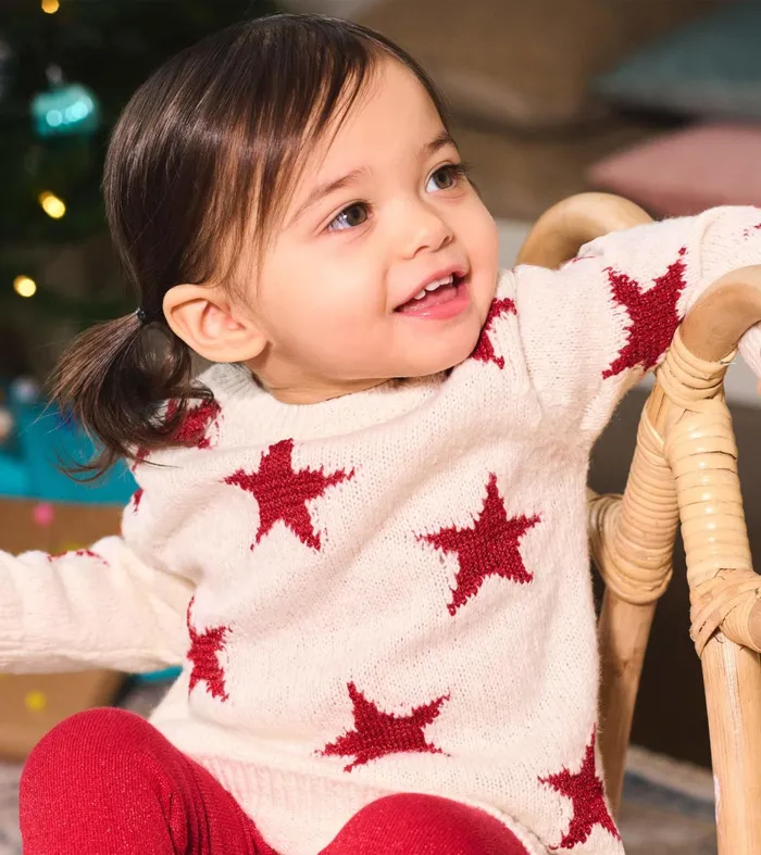 Dresses Baby and Toddler Hatley Christmas Stars Sweater Dress