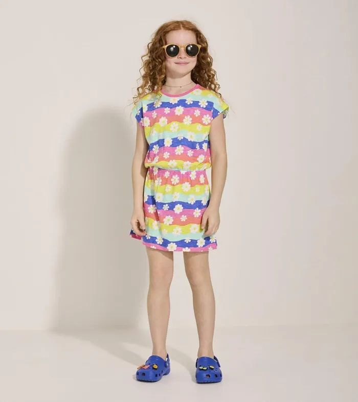 Dresses Girls Hatley Girls Groovy Flowers Relaxed Dress