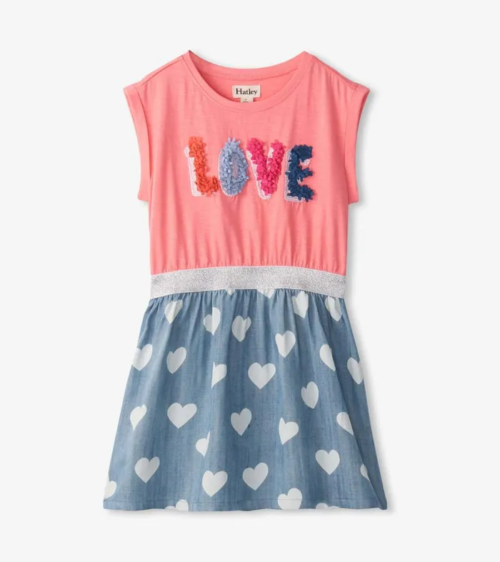 Dresses Girls Hatley Girls Love Elastic Waist Dress