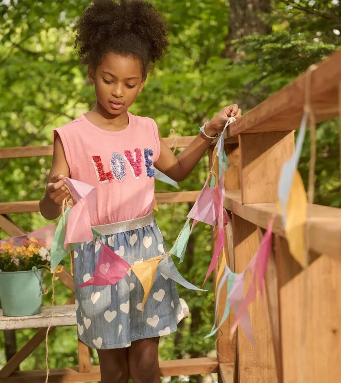 Dresses Girls Hatley Girls Love Elastic Waist Dress