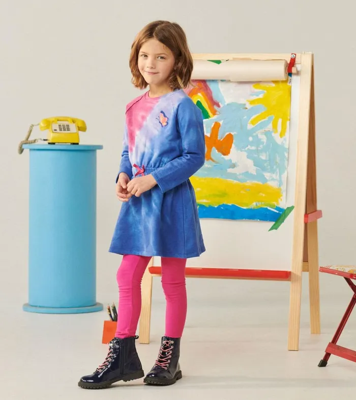 Dresses Girls Hatley Tie Dye Burst Cinched Waist Dress