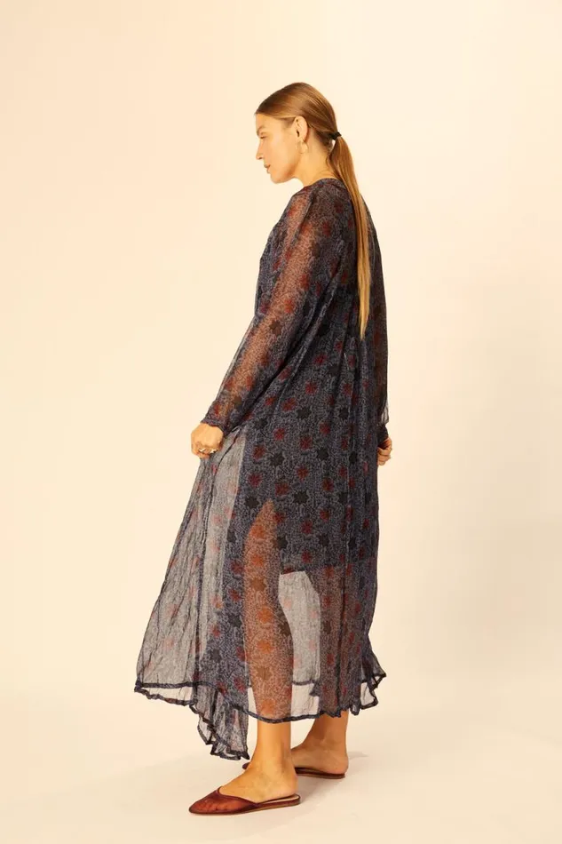 Dresses Shop Natalie Martin FIORE MAXI Snowflake Steel Blue