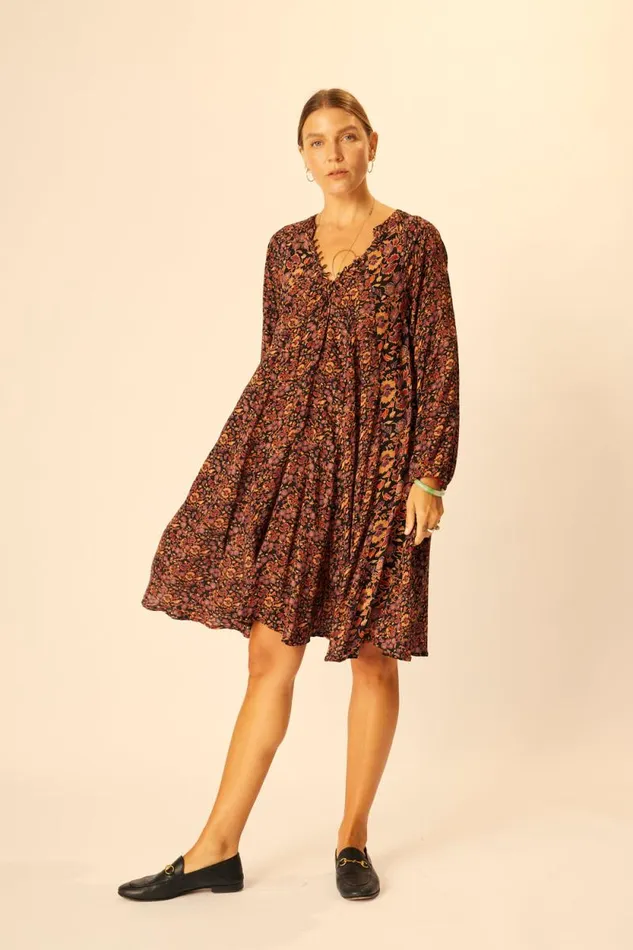 Dresses Shop Natalie Martin FIORE SHORT DRESS Petite Fleur Noire