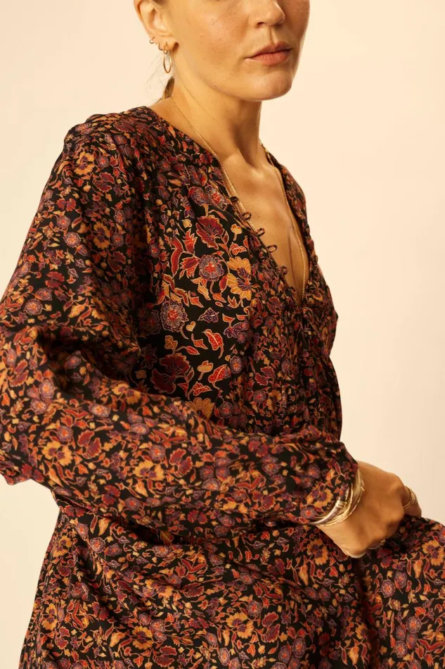Dresses Shop Natalie Martin FIORE SHORT DRESS Petite Fleur Noire