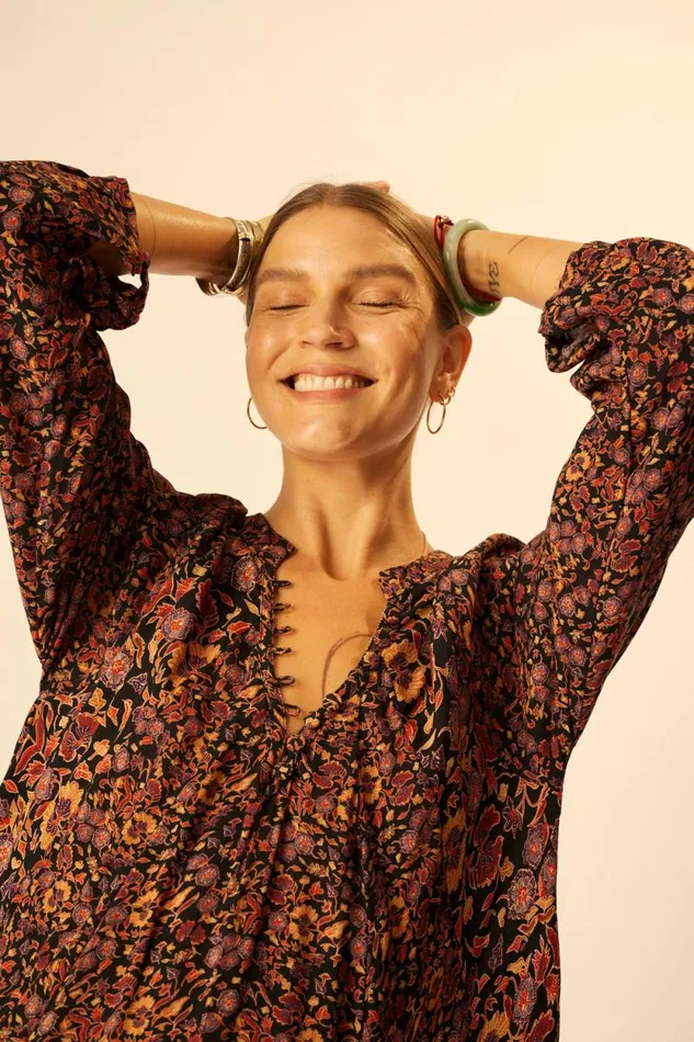 Dresses Shop Natalie Martin FIORE SHORT DRESS Petite Fleur Noire