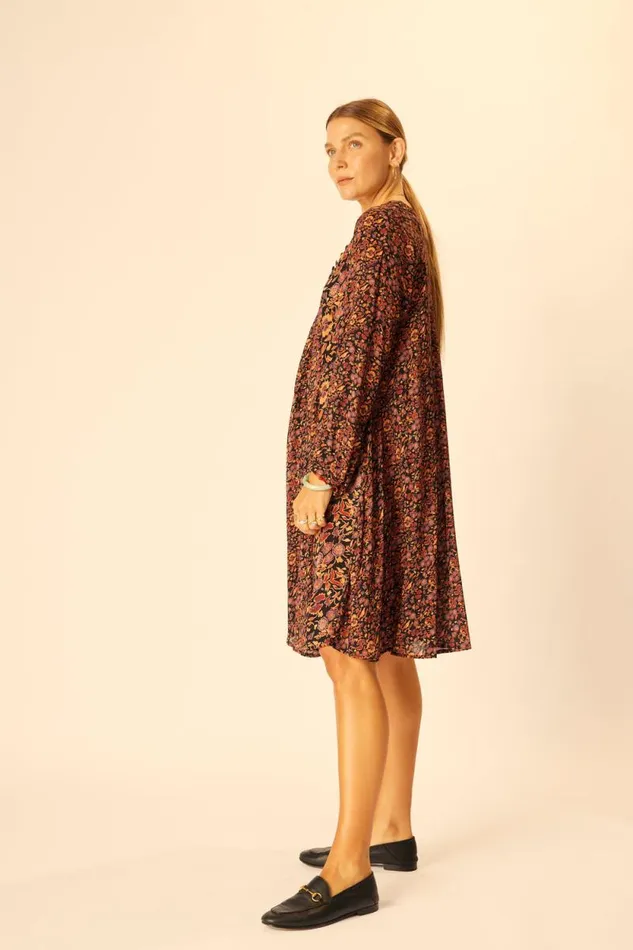 Dresses Shop Natalie Martin FIORE SHORT DRESS Petite Fleur Noire