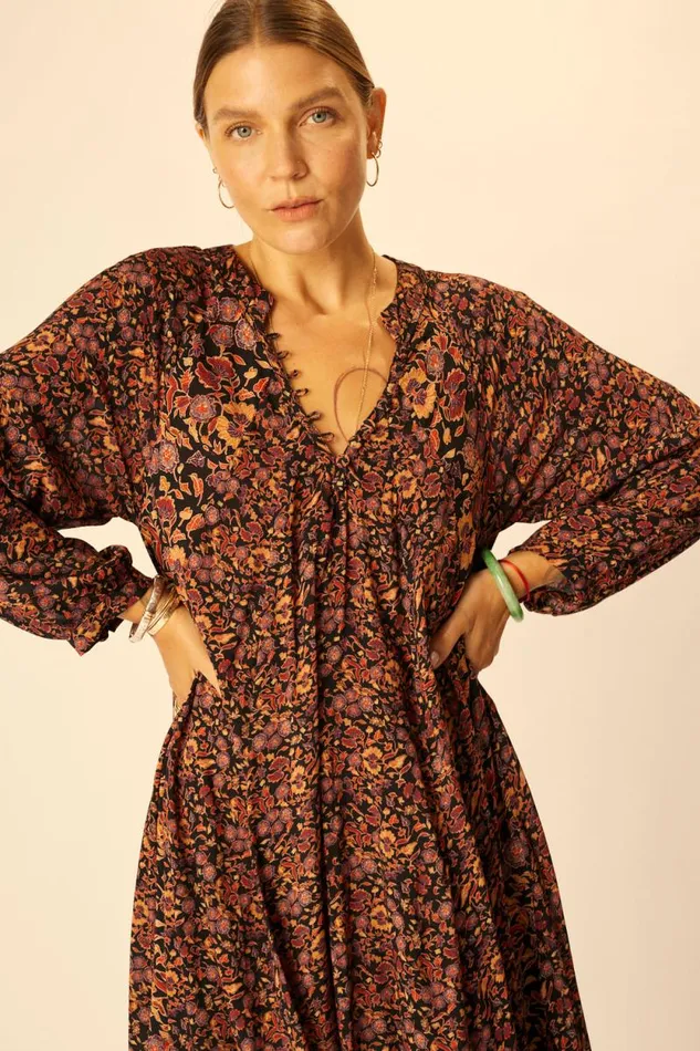 Dresses Shop Natalie Martin FIORE SHORT DRESS Petite Fleur Noire