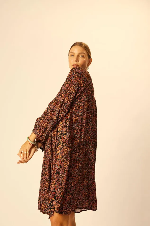 Dresses Shop Natalie Martin FIORE SHORT DRESS Petite Fleur Noire