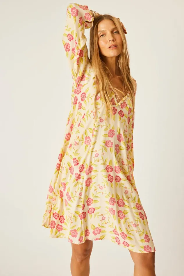 Dresses Shop Natalie Martin FIORE SHORT DRESS Prairie Dusty Crimson