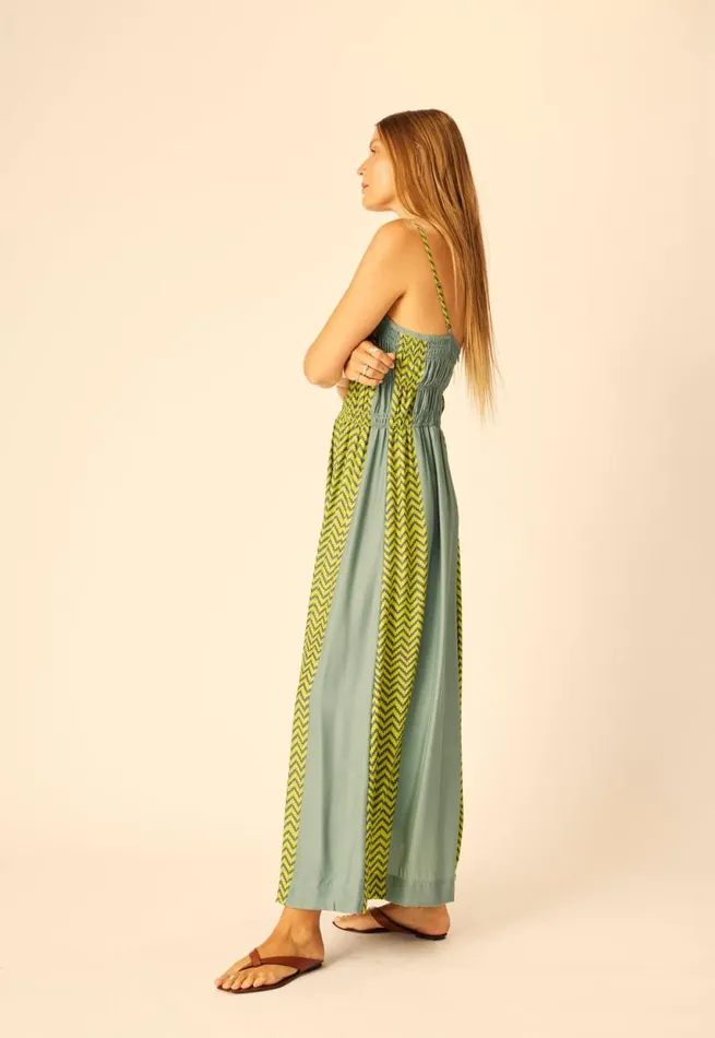 Dresses Shop Natalie Martin GINA MAXI Block Zigzag Aubergine