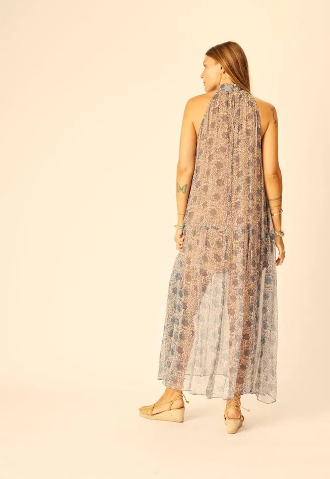 Dresses Shop Natalie Martin INDIANA MAXI Snowflake Sea
