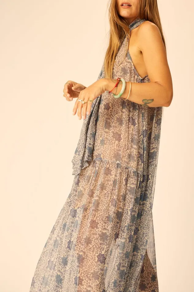 Dresses Shop Natalie Martin INDIANA MAXI Snowflake Sea