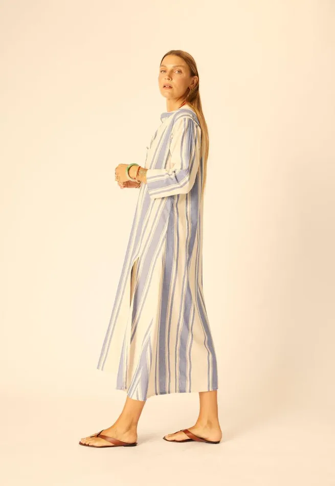 Dresses Shop Natalie Martin ISOBEL DRESS French Stripe Blue