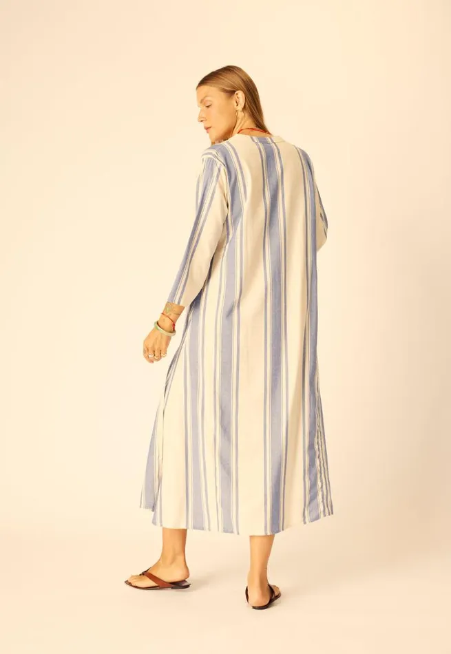 Dresses Shop Natalie Martin ISOBEL DRESS French Stripe Blue