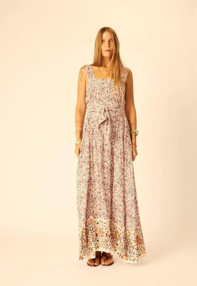 Dresses Shop Natalie Martin JASMINE MAXI Petite Fleur Aubergine