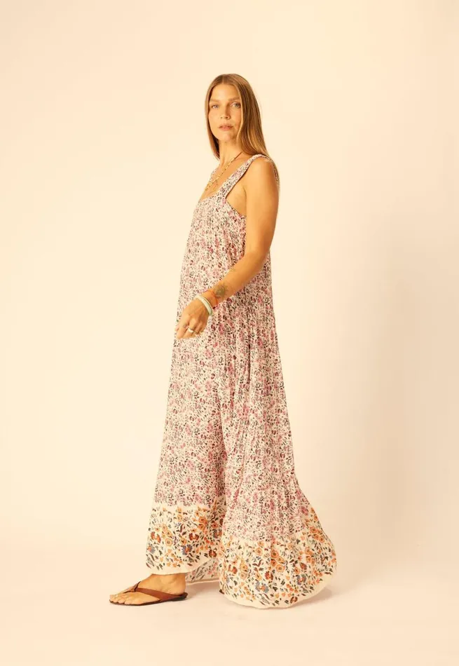 Dresses Shop Natalie Martin JASMINE MAXI Petite Fleur Aubergine
