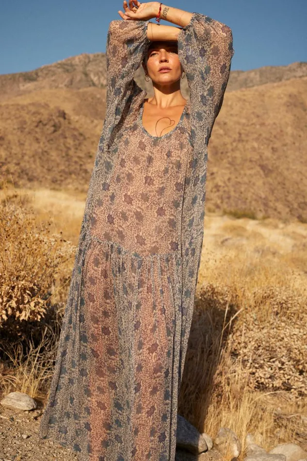 Dresses Shop Natalie Martin LAINEY DRESS WITH SASH Snowflake Sea