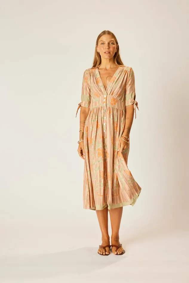 Dresses Shop Natalie Martin LAYLA DRESS Chamomile Apricot