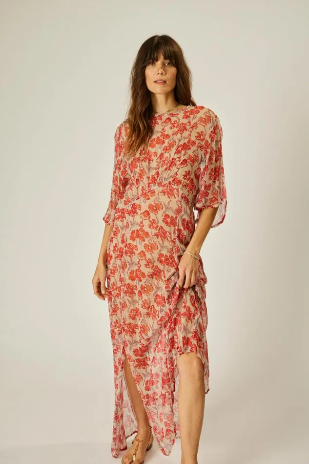 Dresses Shop Natalie Martin LILY DRESS Chiffon Watercolor Dove
