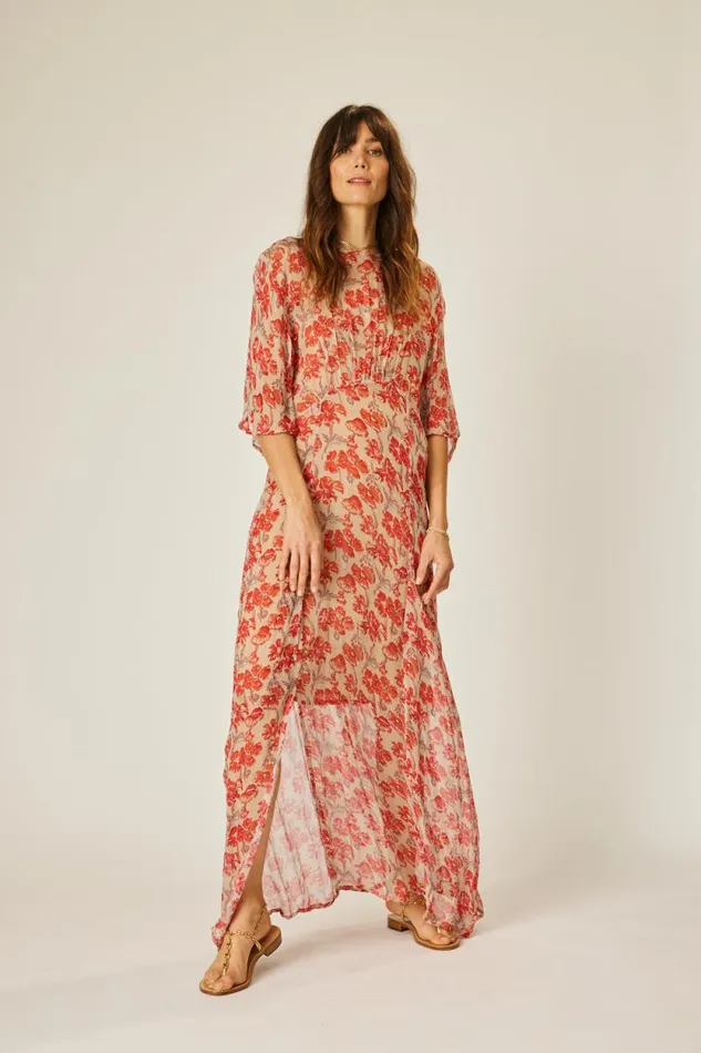 Dresses Shop Natalie Martin LILY DRESS Chiffon Watercolor Dove