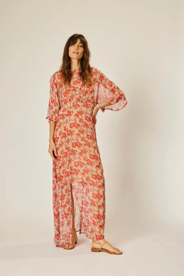 Dresses Shop Natalie Martin LILY DRESS Chiffon Watercolor Dove