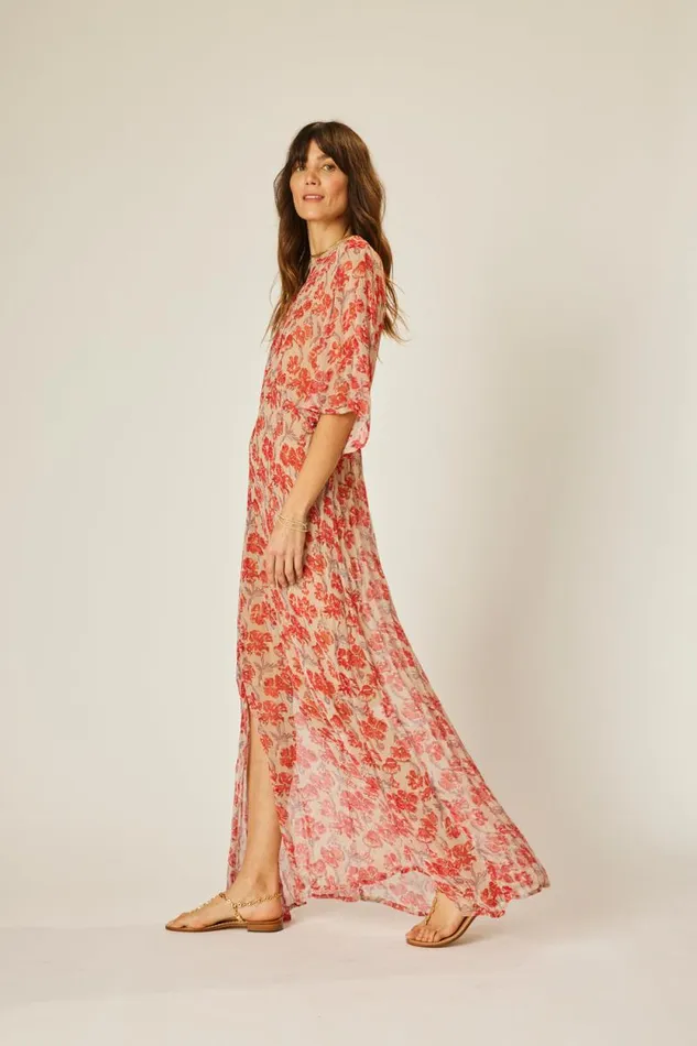 Dresses Shop Natalie Martin LILY DRESS Chiffon Watercolor Dove