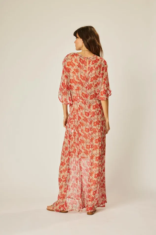 Dresses Shop Natalie Martin LILY DRESS Chiffon Watercolor Dove
