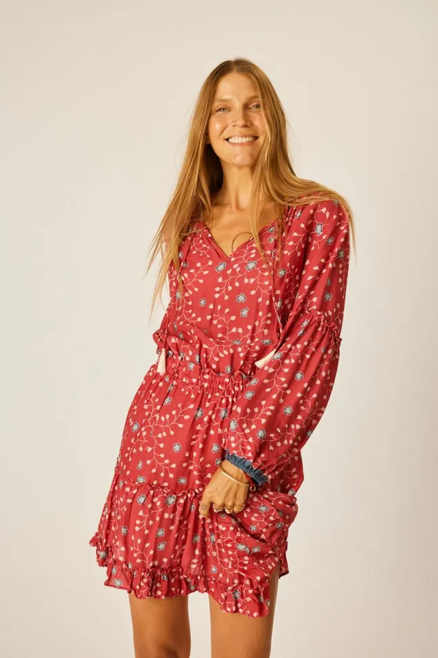 Dresses Shop Natalie Martin MAGGIE DRESS Pinwheel Barn Red