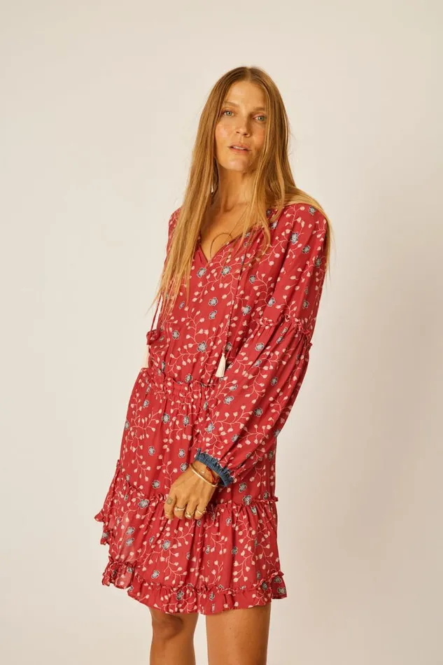 Dresses Shop Natalie Martin MAGGIE DRESS Pinwheel Barn Red