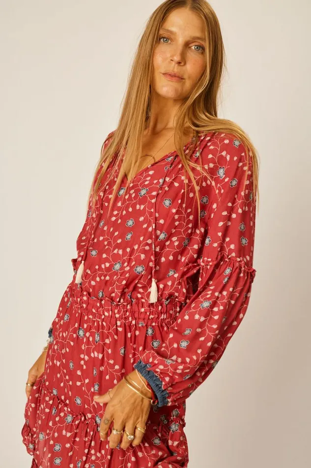 Dresses Shop Natalie Martin MAGGIE DRESS Pinwheel Barn Red