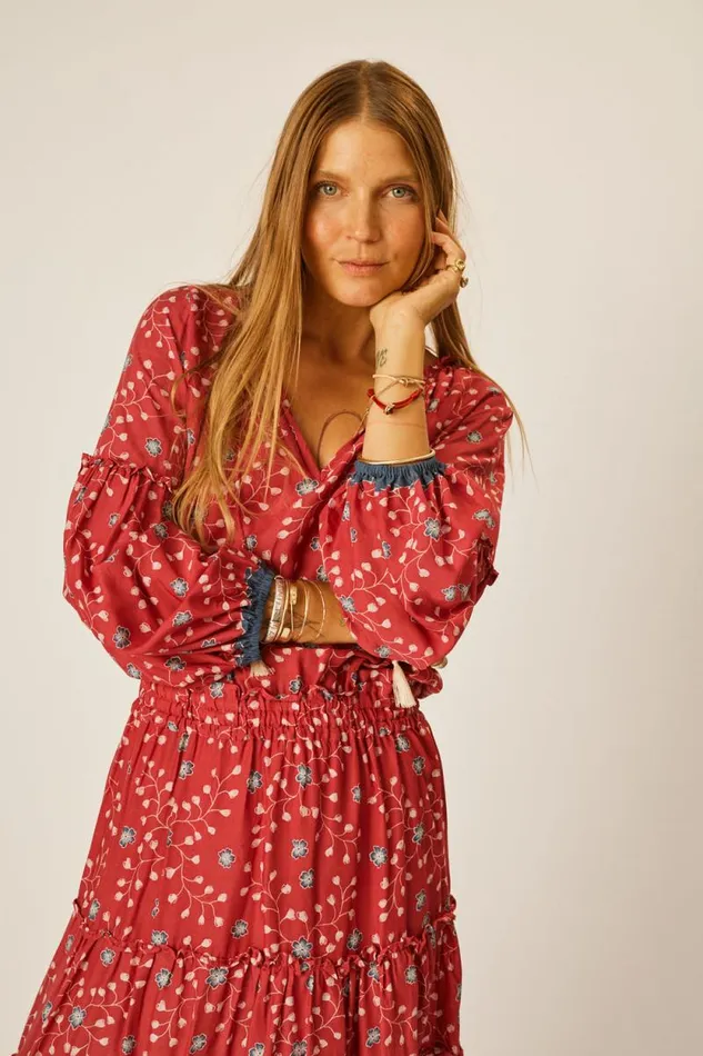 Dresses Shop Natalie Martin MAGGIE DRESS Pinwheel Barn Red