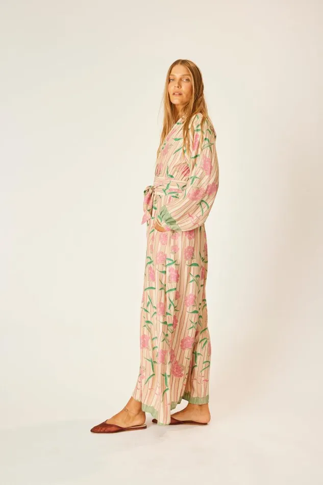 Dresses Shop Natalie Martin NICO LS MAXI WITH SASH Chamomile Rose