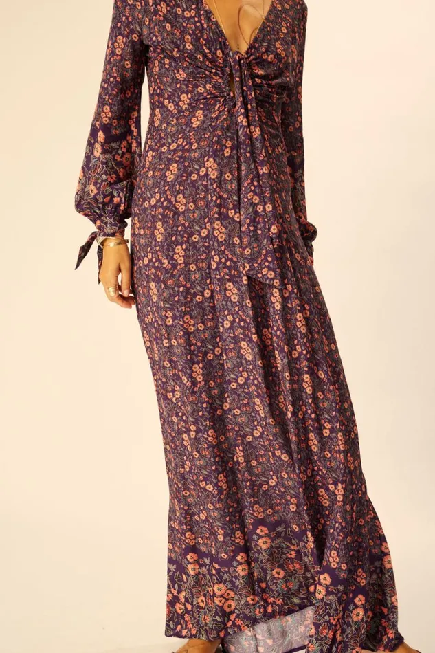 Dresses Shop Natalie Martin REESE DRESS Petite Fleur Aubergine
