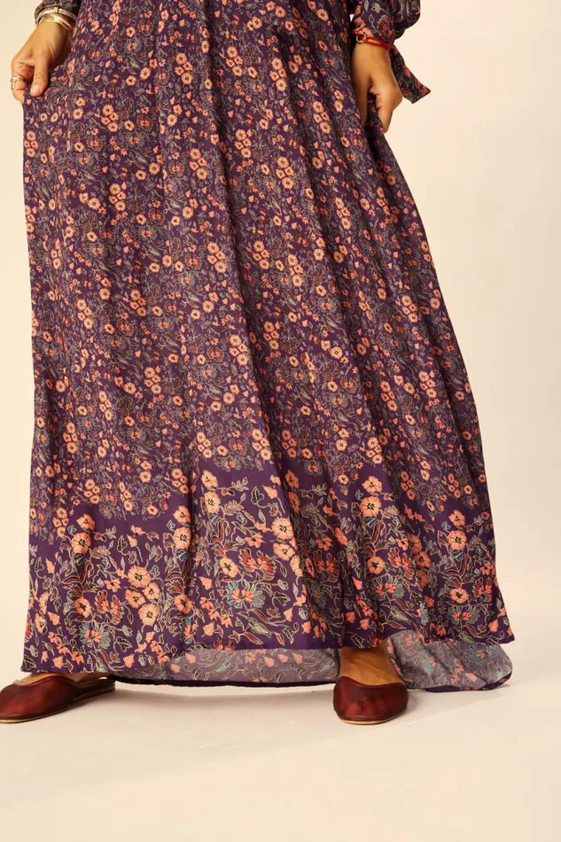 Dresses Shop Natalie Martin REESE DRESS Petite Fleur Aubergine