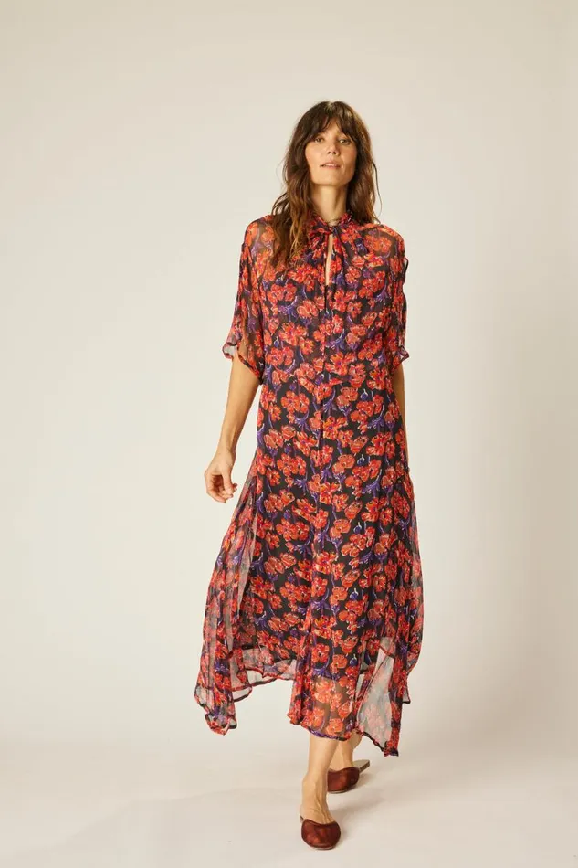 Dresses Shop Natalie Martin TIFFANY DRESS Chiffon Watercolor Onyx