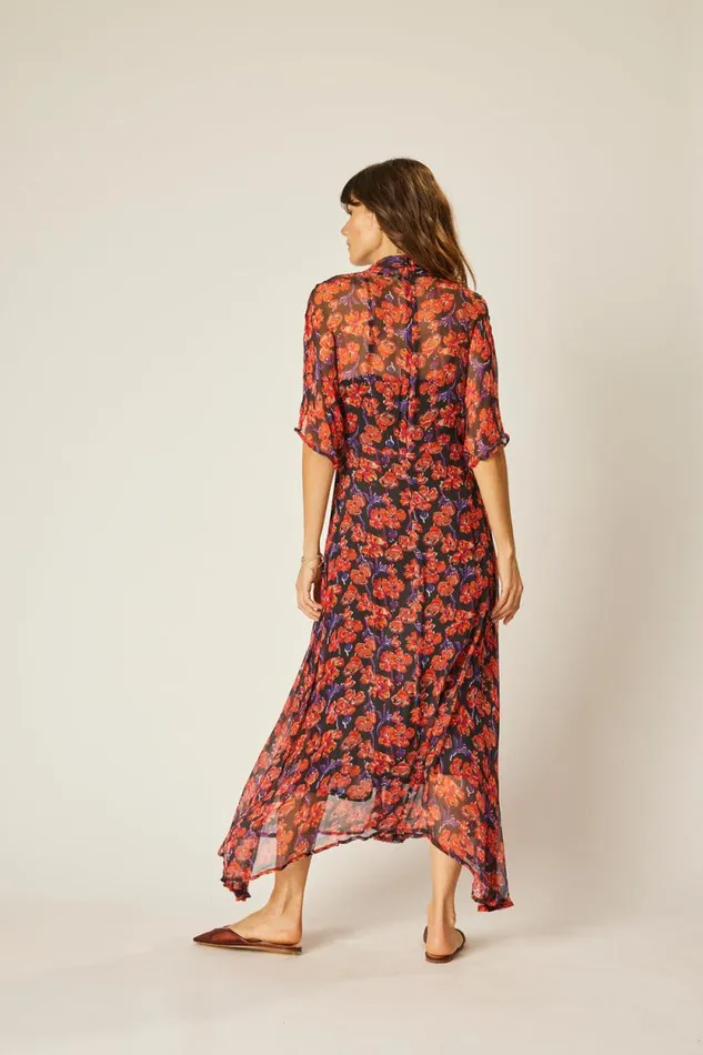 Dresses Shop Natalie Martin TIFFANY DRESS Chiffon Watercolor Onyx