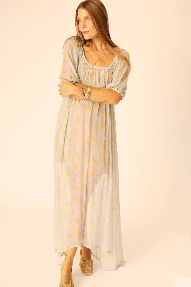 Dresses Shop Natalie Martin VIVI DRESS Snowflake Tangerine