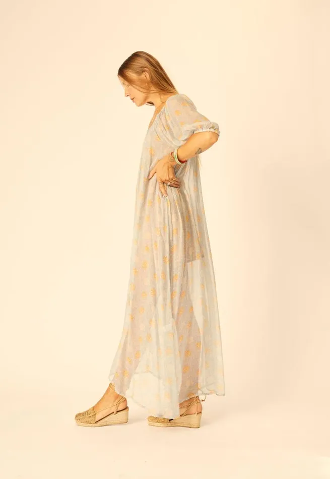Dresses Shop Natalie Martin VIVI DRESS Snowflake Tangerine