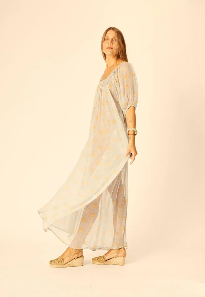 Dresses Shop Natalie Martin VIVI DRESS Snowflake Tangerine