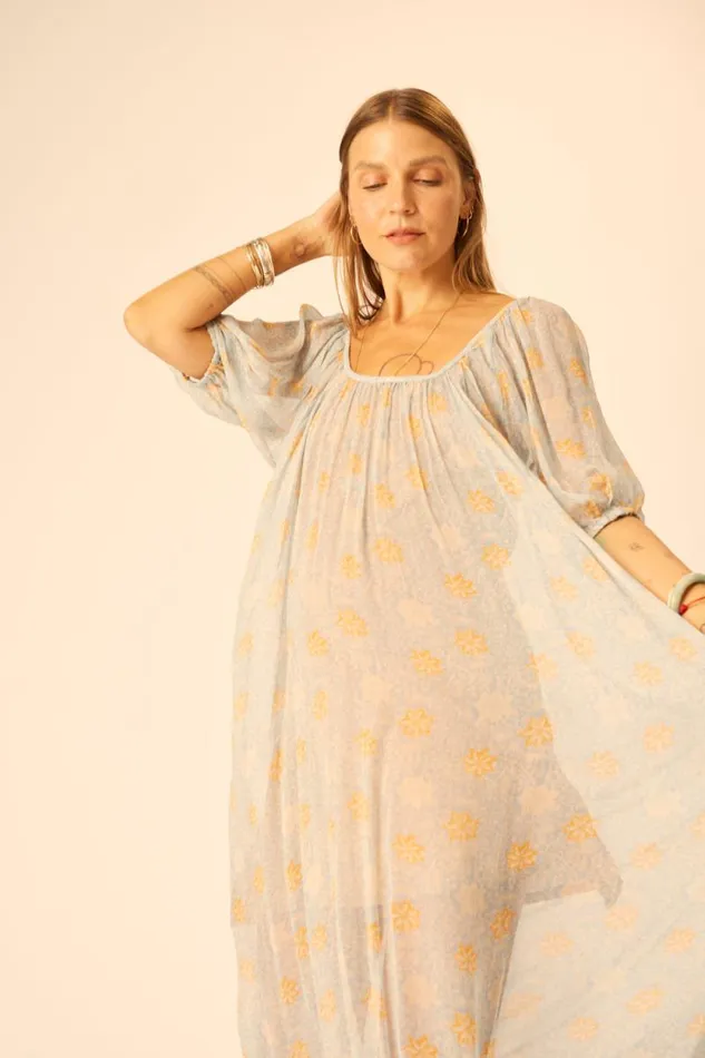 Dresses Shop Natalie Martin VIVI DRESS Snowflake Tangerine