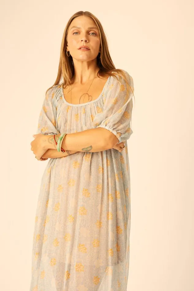 Dresses Shop Natalie Martin VIVI DRESS Snowflake Tangerine