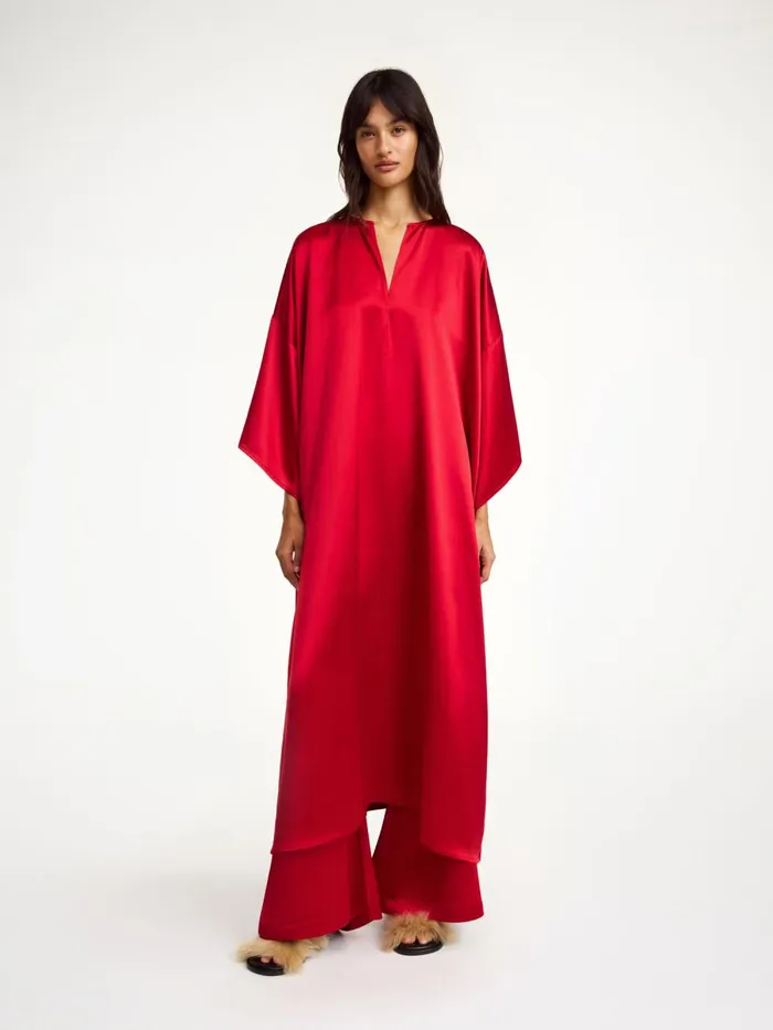 Dresses Women By Malene Birger Cicine Midi Dress Dark Chilli