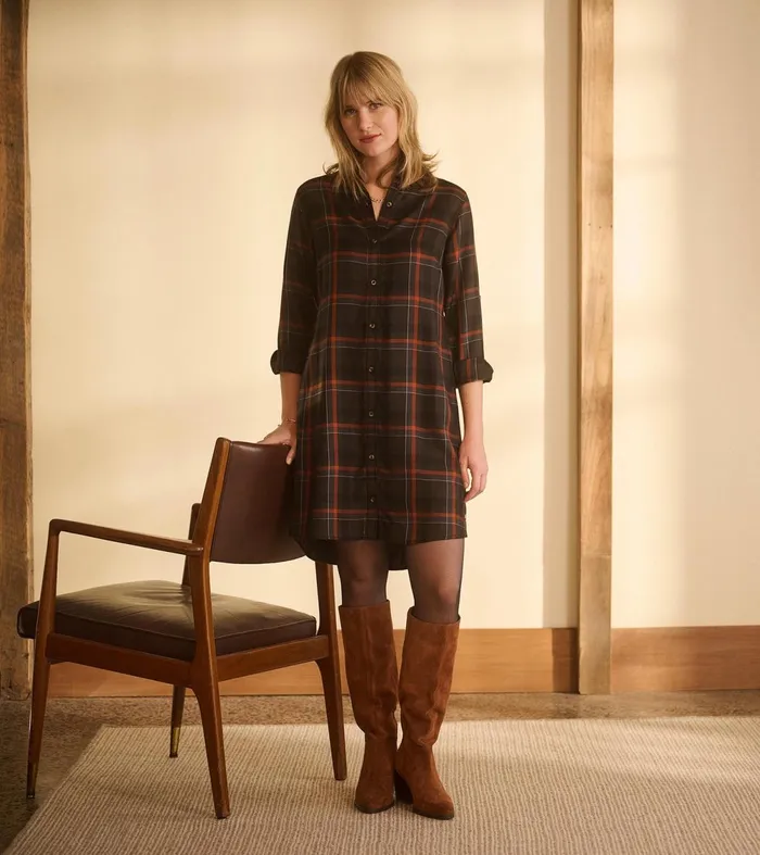 Dresses Women Hatley Cara Shirt Dress 8211 Autumn Plaid