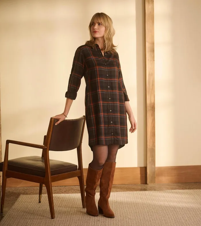 Dresses Women Hatley Cara Shirt Dress 8211 Autumn Plaid
